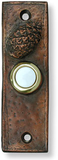 Narrow closed cone doorbell button